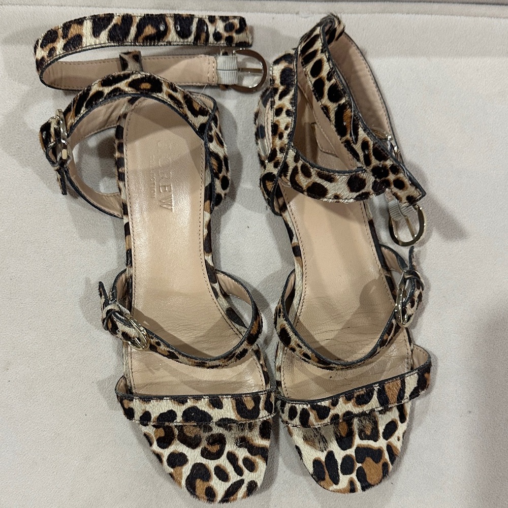 J. Crew Leopard Print Sandals